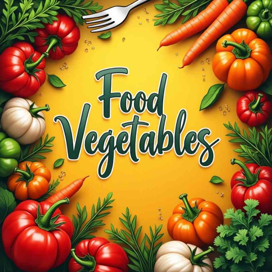 Food vegetables poster vector design